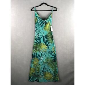 GUESS Women's Size XS Akilina Dress in Teal Monstera NEW